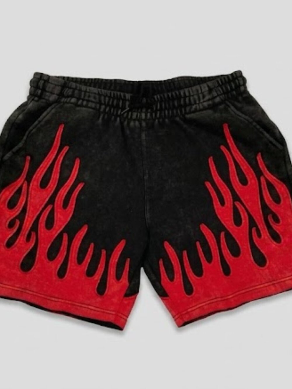 Vintage Graphic Red Flames Fire Shorts